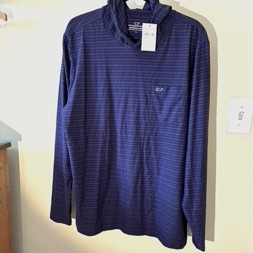 Vineyard Vines Long Sleeve T-shirt Hoodie, Men's size L